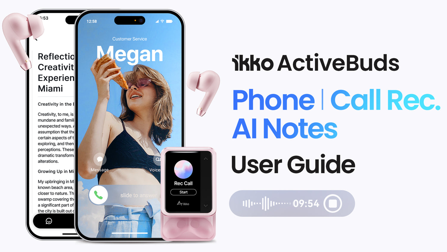 Load video: Introducing the all-new Call Recording + AI Smart Notes feature for iKKO ActiveBuds!